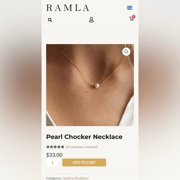 RAMLA Pearl Chocker Necklace - Picture 2 of 4